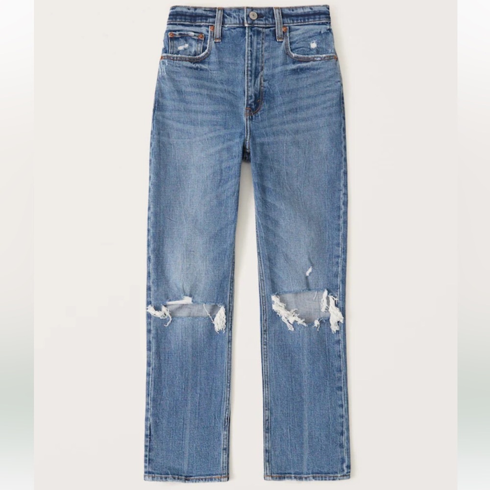 Abercrombie Ultra High Rise Ankle Straight Jeans